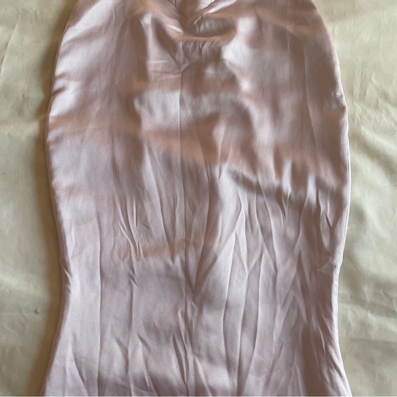 NEW! House of CB- Baby Pink Olivette Crystal Satin Corset Maxi Dress Size Small - Picture 4 of 11